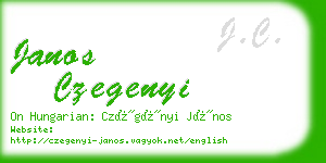 janos czegenyi business card